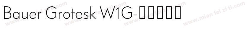 Bauer Grotesk W1G字体转换